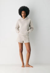 Cozy Sweatfleece Perfect Hi-Rise Mini Short - HEATHER ECRU