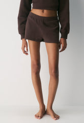 Cozy Sweatfleece Perfect Micro Short - RICH MOCHA BROWN