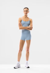BUTTER Cheeky Hi-Rise 3" Short - RIPPLE BLUE