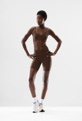 BUTTER Cheeky Hi-Rise 7" Short - RICH MOCHA BROWN