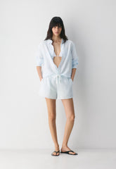 AirPlush Cotton™ Sail Short - LINSY STRP VILL BL/WH