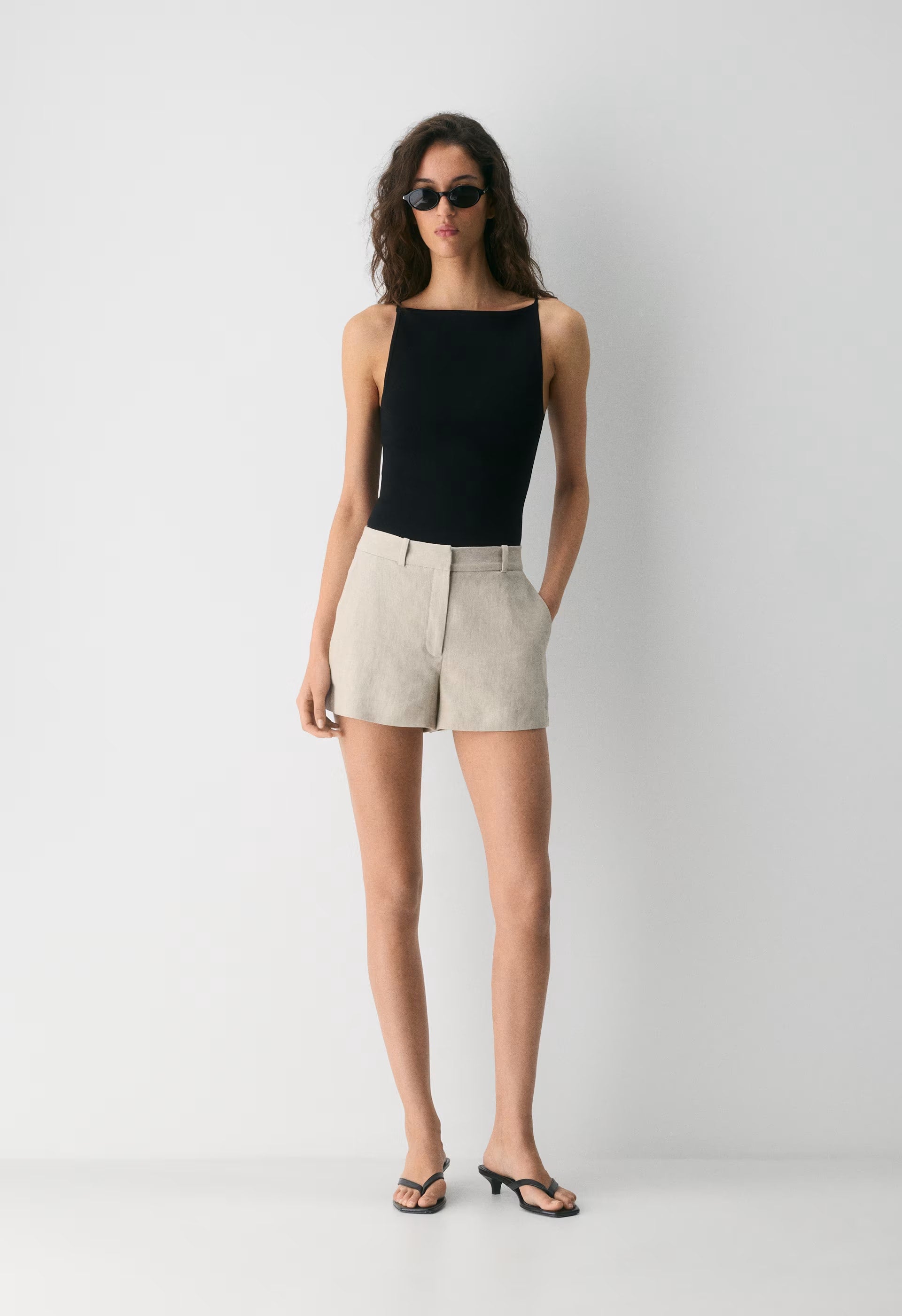 New Agency Mini Short - PowerLinen™ - UNDYED DARK ECRU
