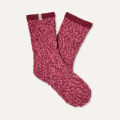 Women's Cozy Chenille Sock - COFFEE BERRY
