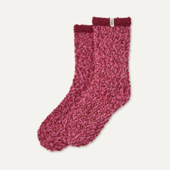 Women's Cozy Chenille Sock - COFFEE BERRY