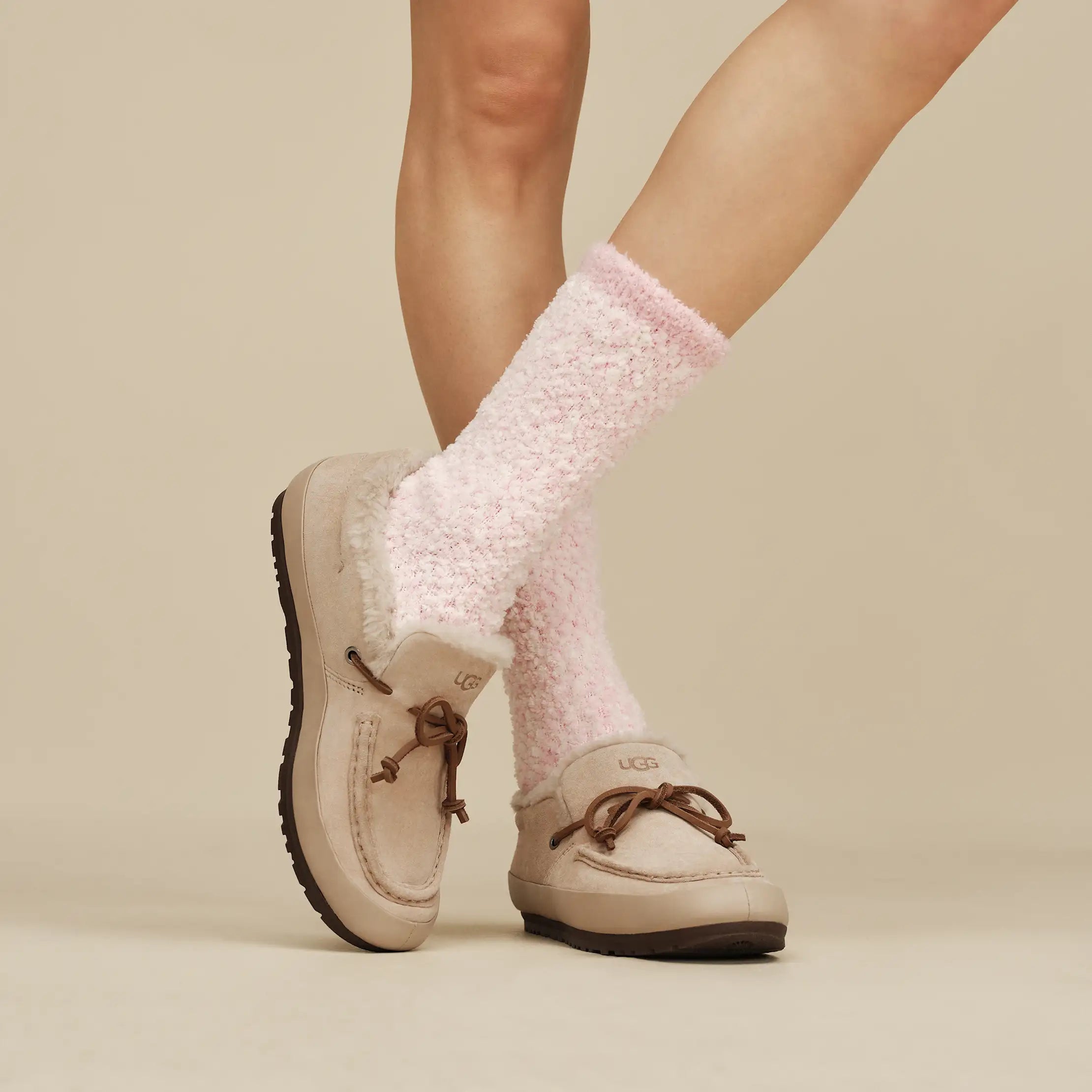 Women's Cozy Chenille Sock - SEASHELL PINK