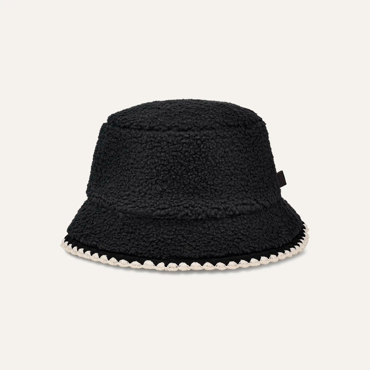 Women's UGGfluff Scalloped Hat - BLACK