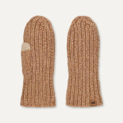 Women's Chunky Rib Mitten - CAMEL