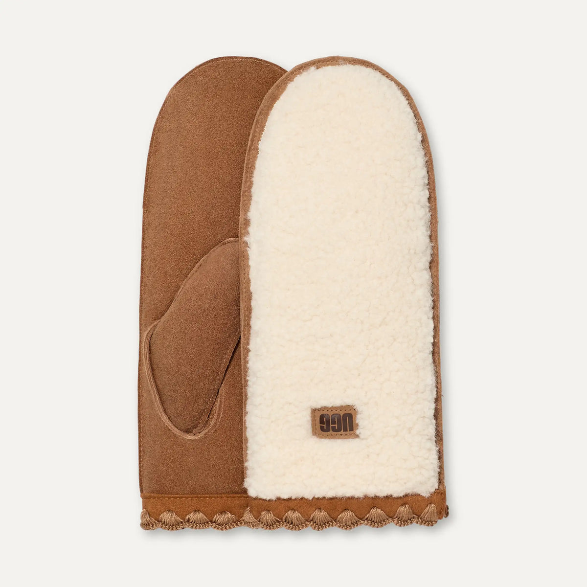 Women's UGGfluff Scalloped Mitten - NIMBUS