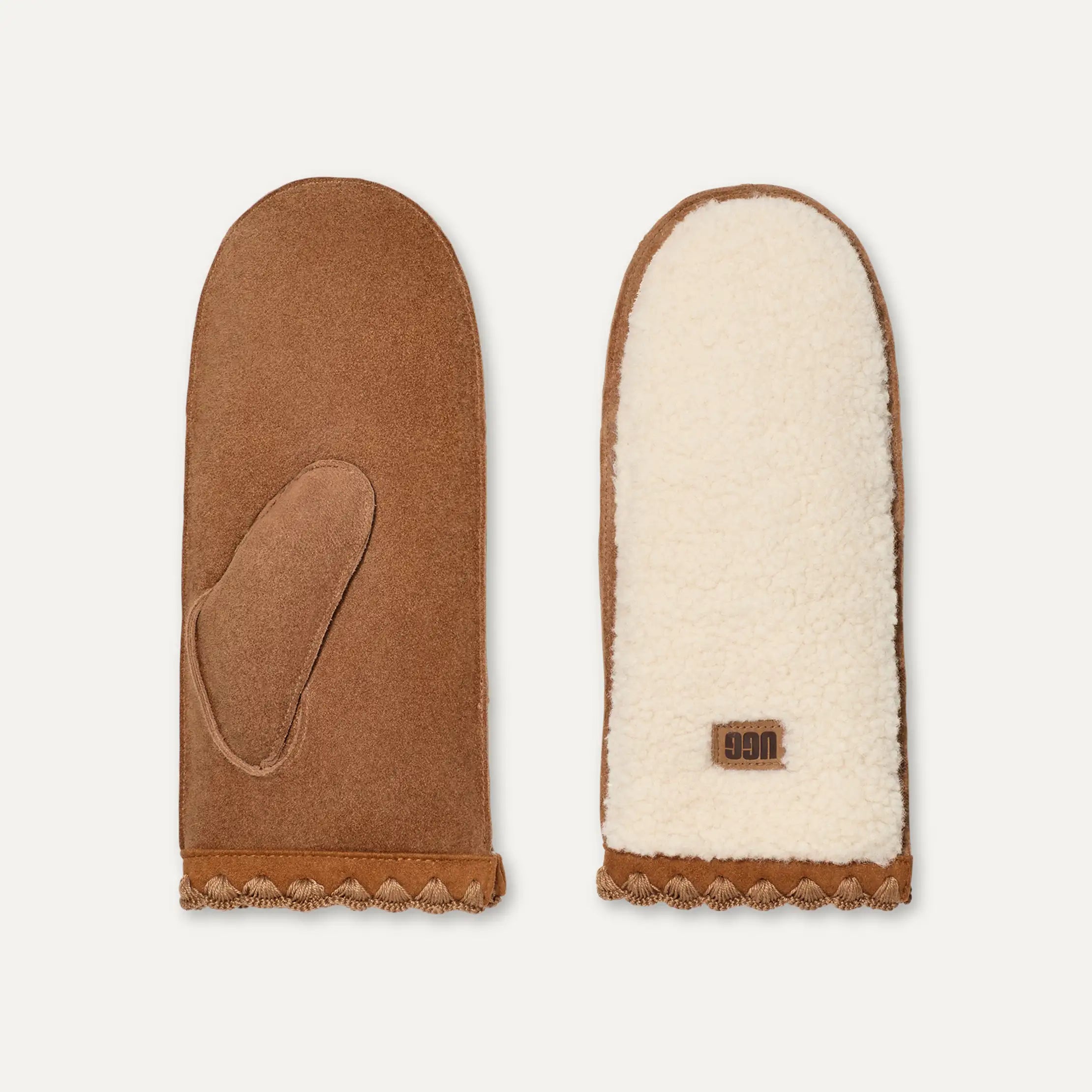 Women's UGGfluff Scalloped Mitten - NIMBUS