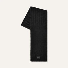 All Gender Chunky Rib Scarf - BLACK