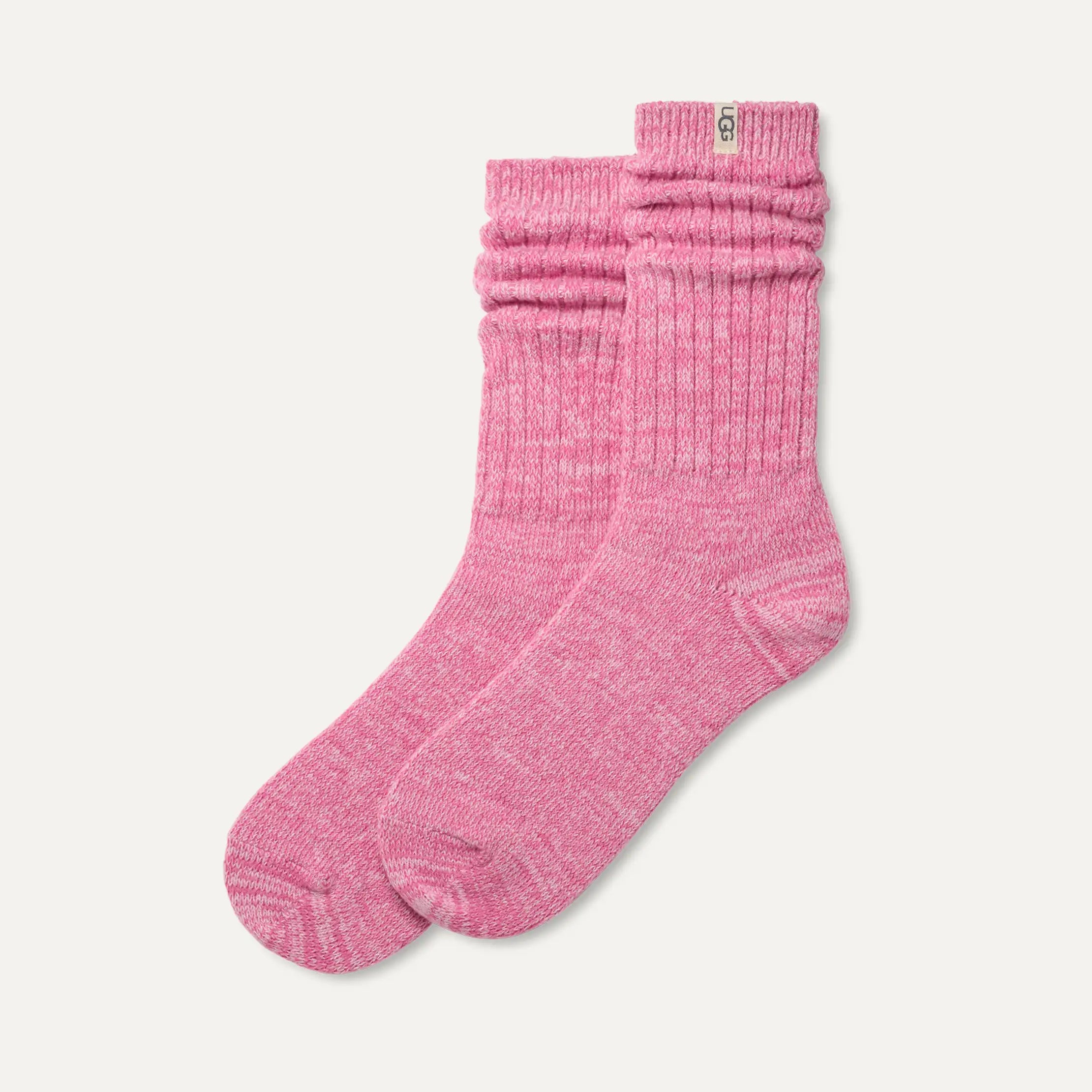 Women's Rib Knit Slouchy Crew Sock - WOODVIOLET