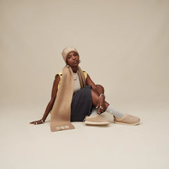 Women's Chunky Crafted Rib Scarf - WHITE PEPPER