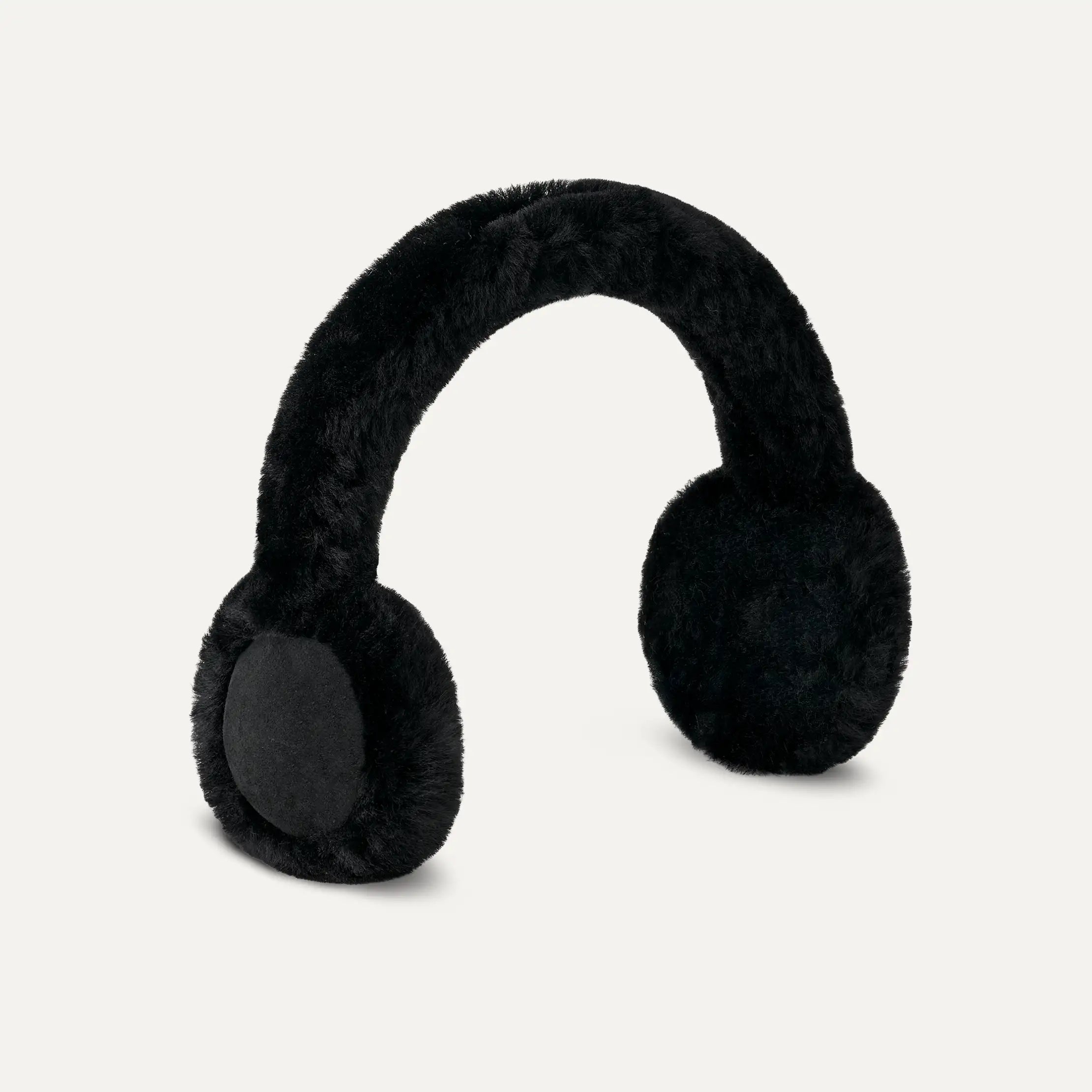 Women's Sheepskin Wireless Earmuff - BLACK