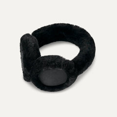 Women's Sheepskin Wireless Earmuff - BLACK
