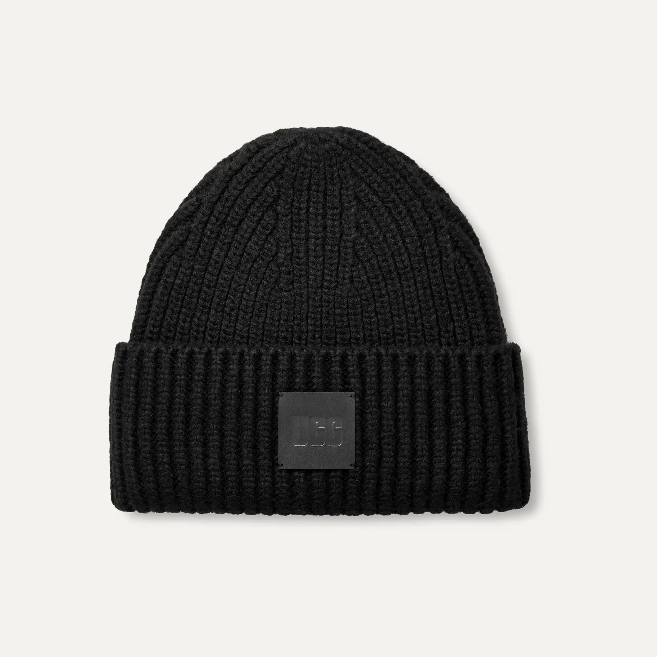 Men's Chunky Rib Beanie - BLACK