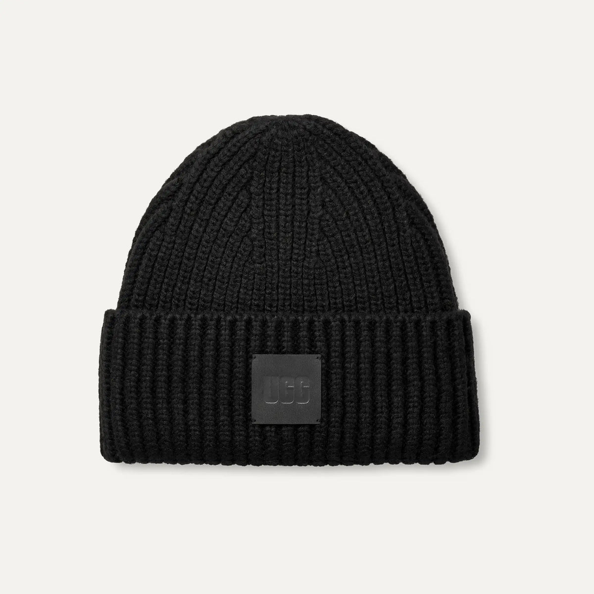Men's Chunky Rib Beanie - BLACK