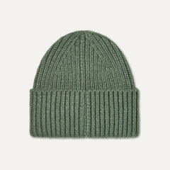 Men's Chunky Rib Beanie - GREEN STONE