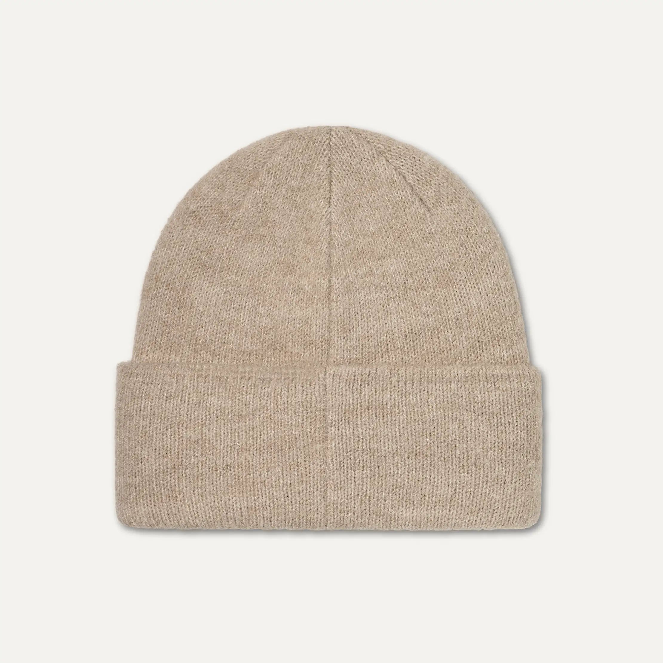 Women's Fuzzy UGG Logo Beanie - CREAM