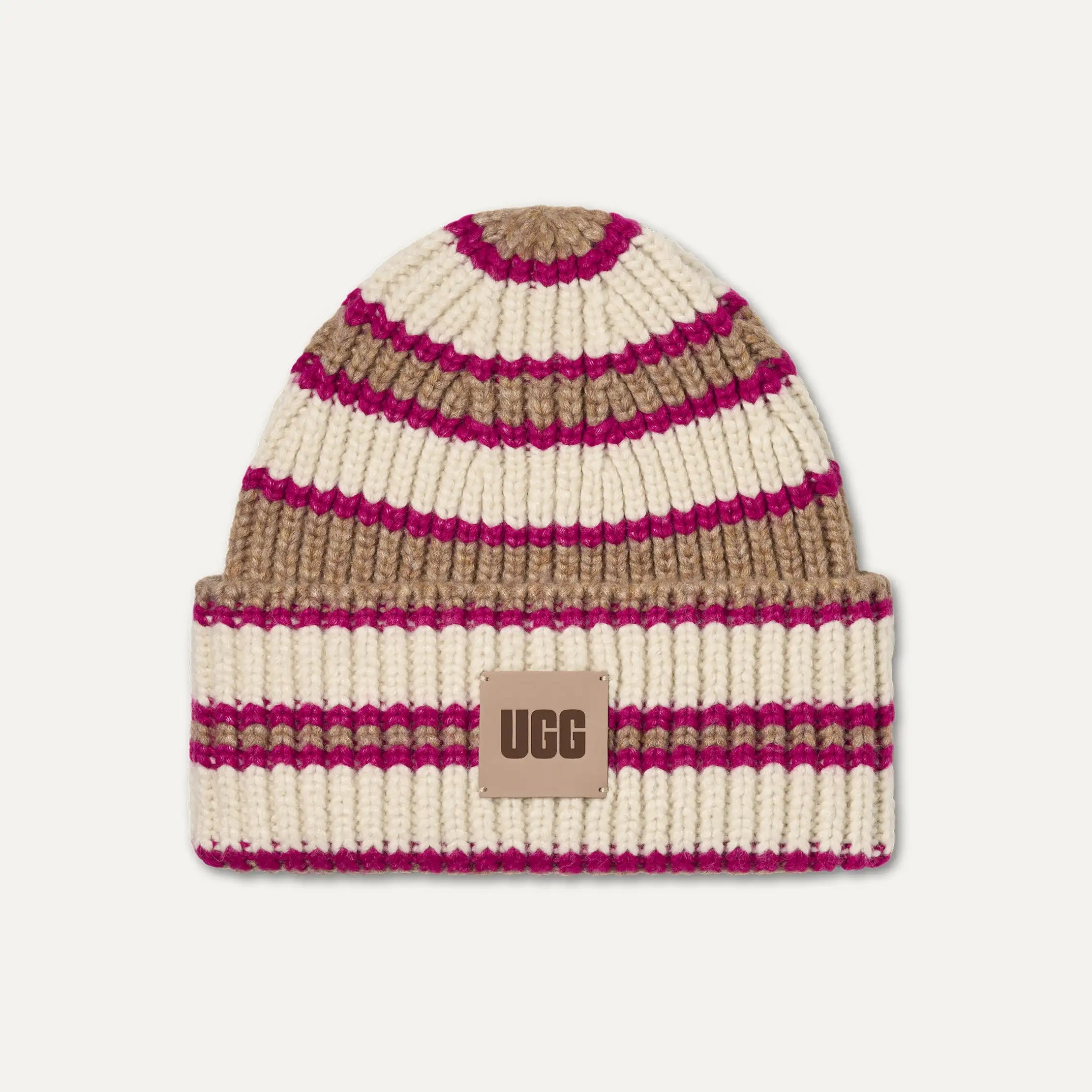 Women's Chunky Rib Beanie - VELVET RIBBON MULTI STRIPE
