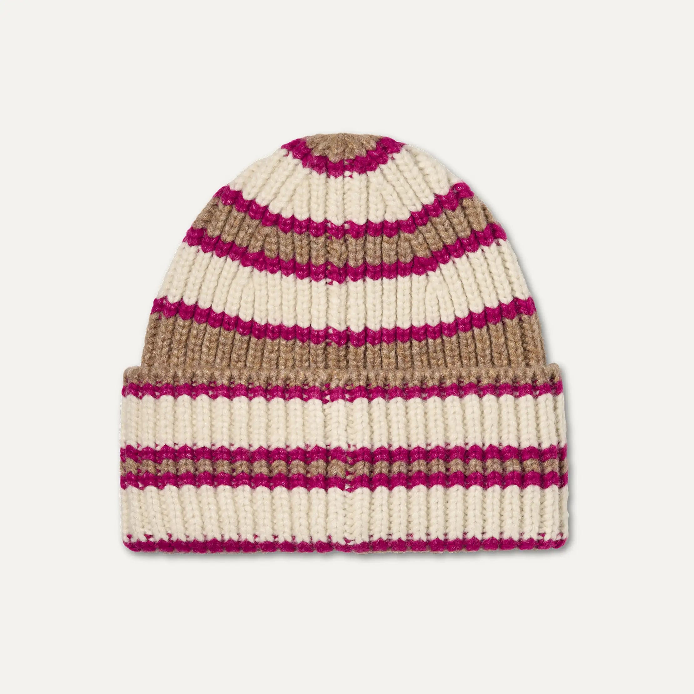 Women's Chunky Rib Beanie - VELVET RIBBON MULTI STRIPE