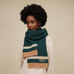 Men's Waffle Stripe Scarf - SALTWATER MULTI