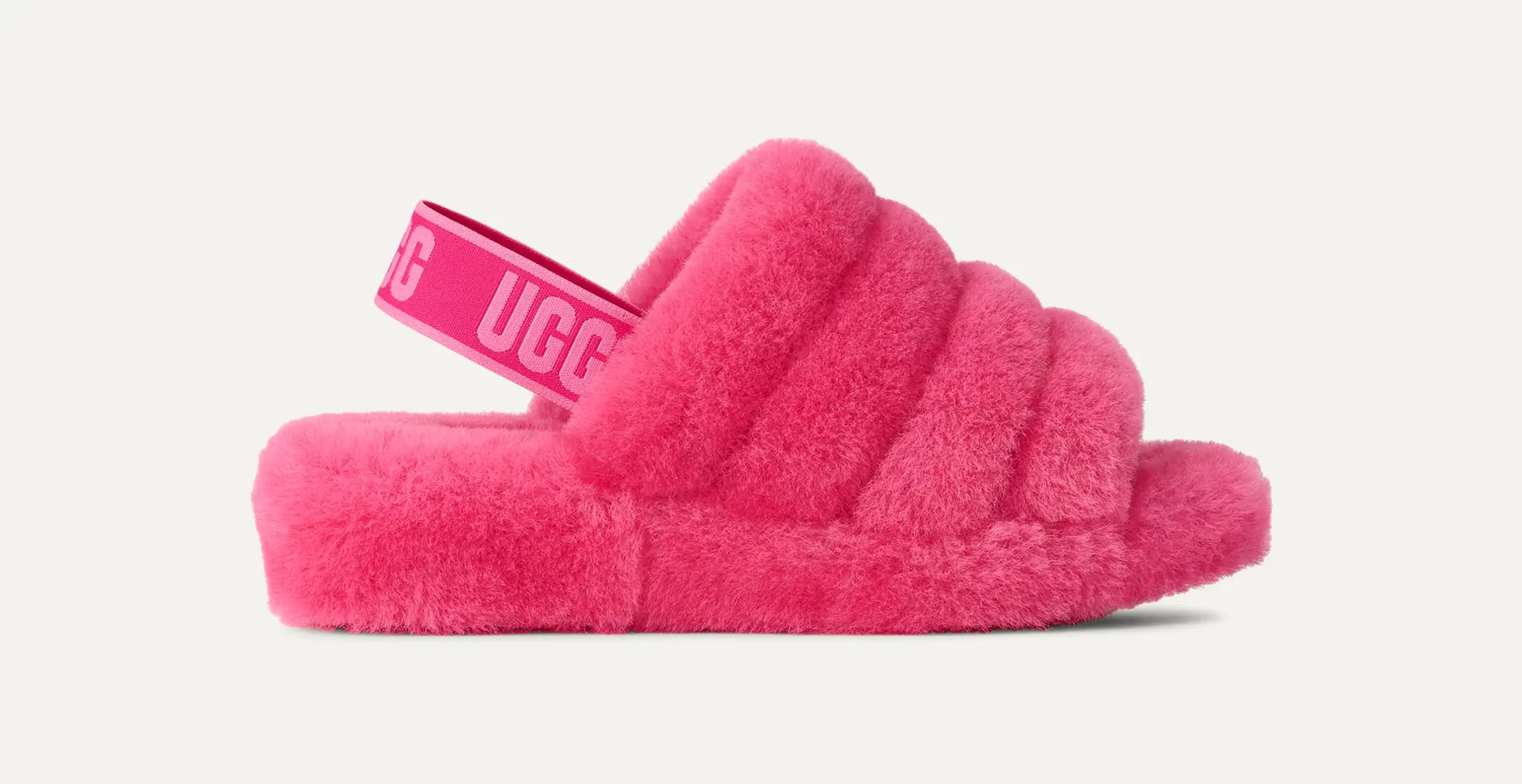 Women's Fluff Yeah Slide - DEEP CORAL / SACHET PINK