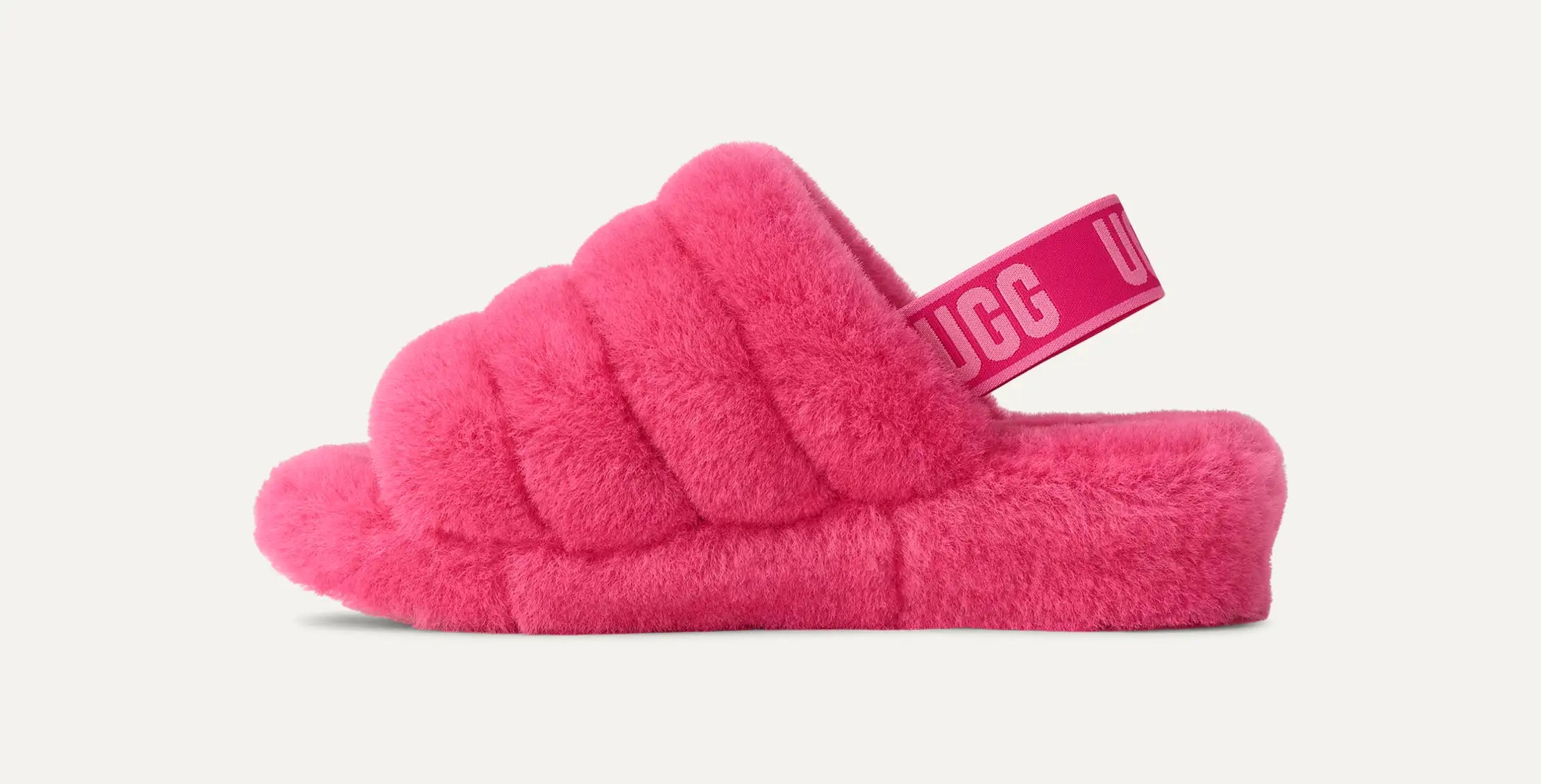Women's Fluff Yeah Slide - DEEP CORAL / SACHET PINK