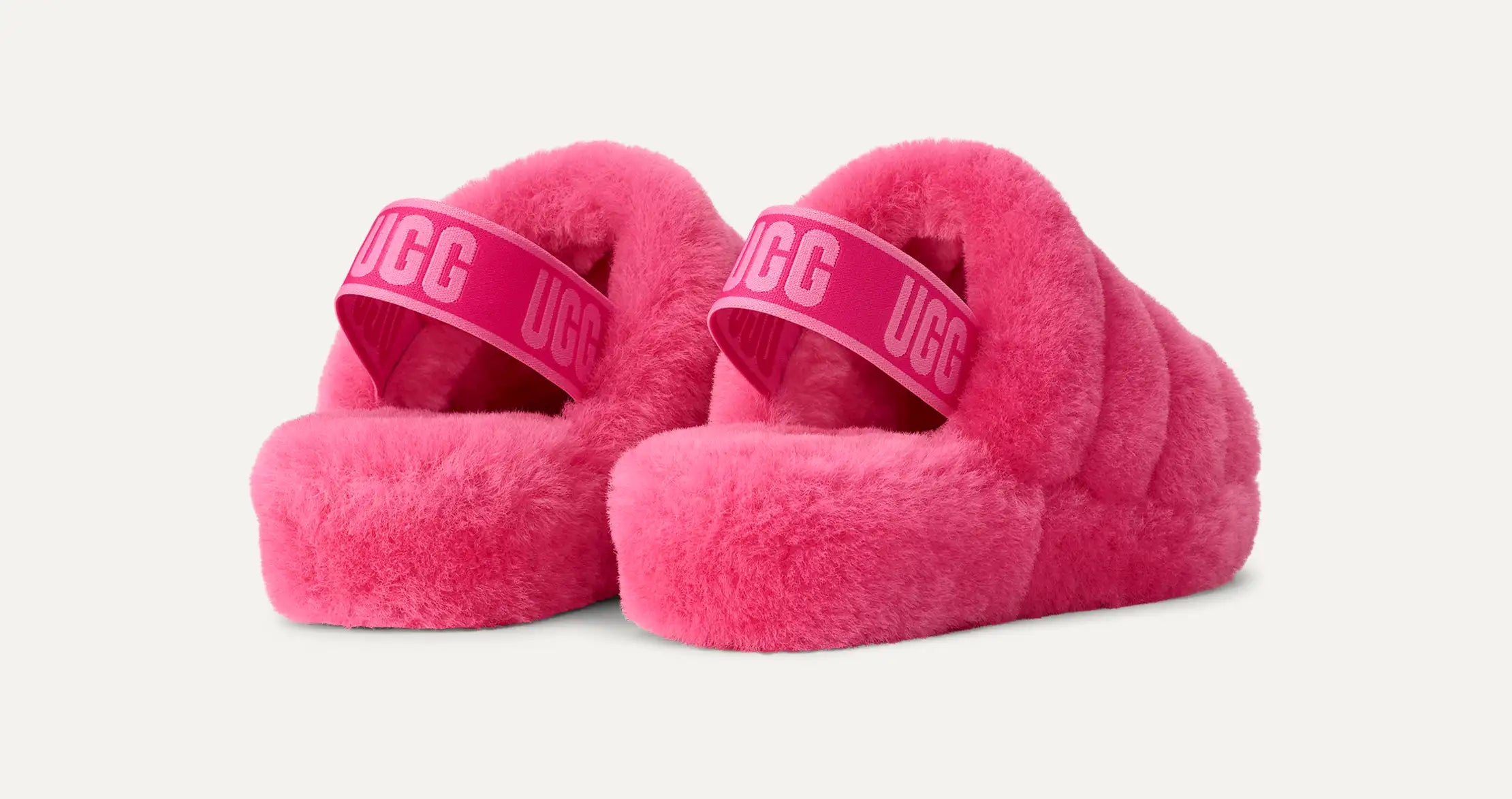 Women's Fluff Yeah Slide - DEEP CORAL / SACHET PINK
