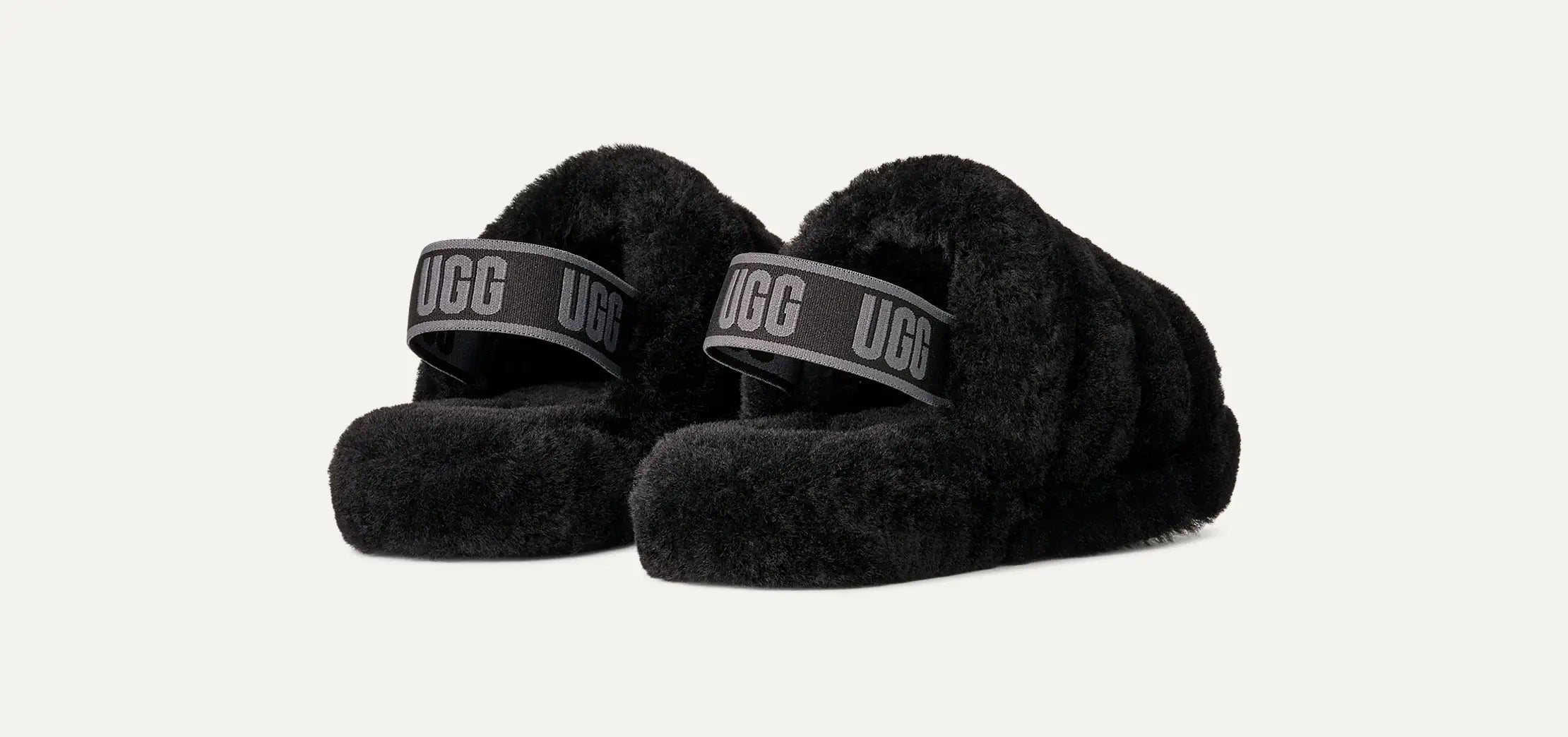 Kids' Fluff Yeah Slide - BLACK / DARK SHADOW