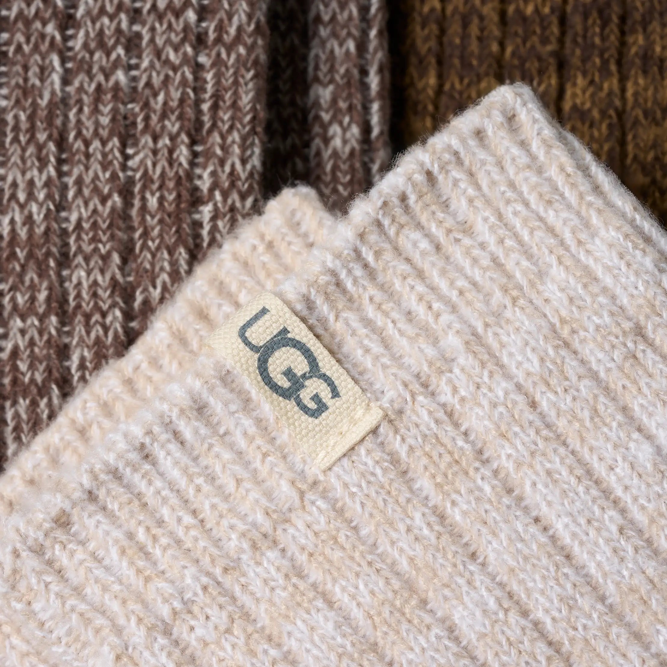 Women's Rib Knit Slouchy Crew 3 Pack - BURNT CEDAR / MOONLIGHT / COFFEE GROUNDS