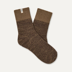 Women's Rib Knit Slouchy Quarter - COFFEE GROUNDS