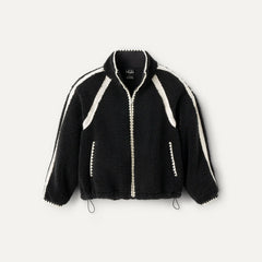 Women's Nikia Crochet UGGfluff Jacket - BLACK
