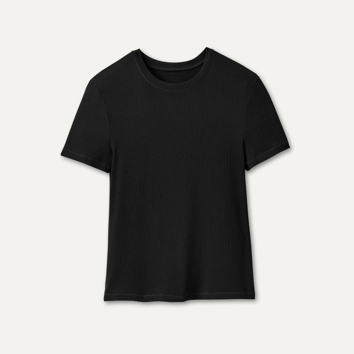 Women's Miriam Baby Tee Rib - BLACK