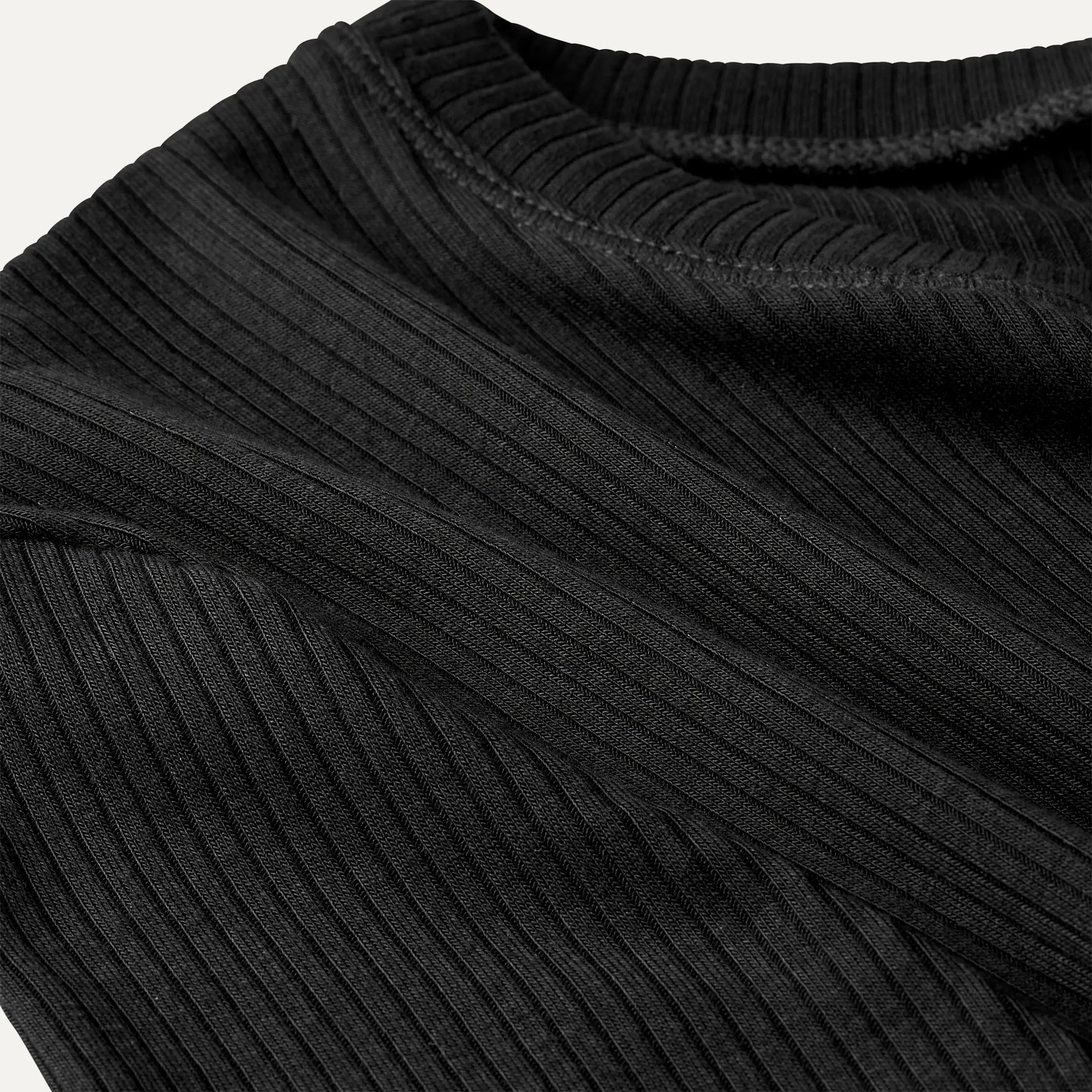 Women's Miriam Baby Tee Rib - BLACK