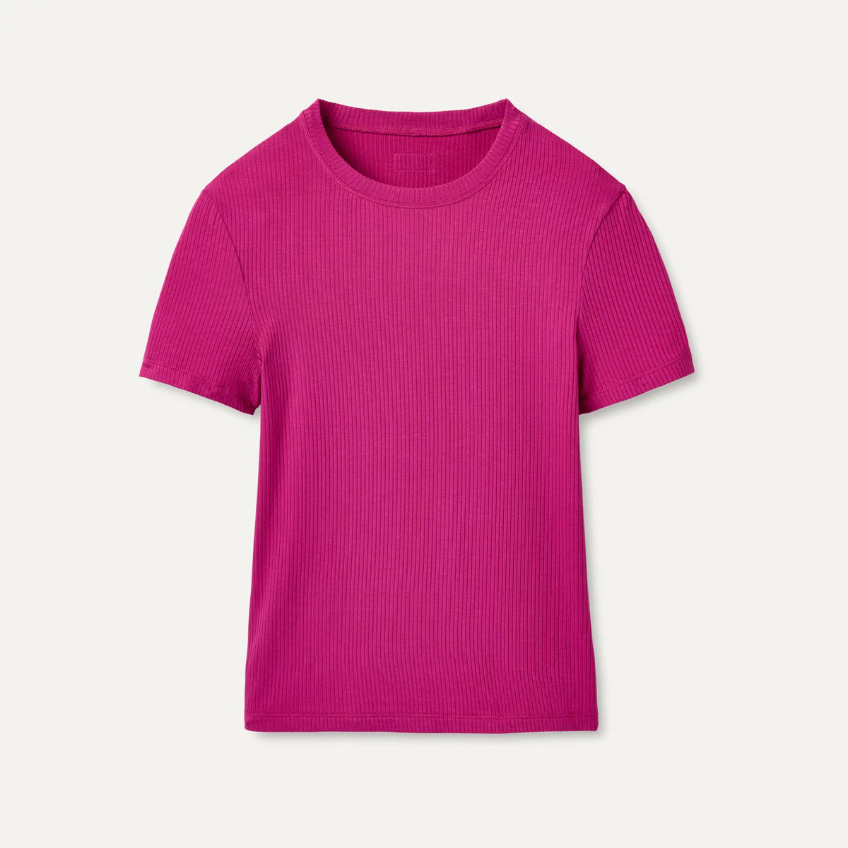 Women's Miriam Baby Tee Rib - CHROMA PINK