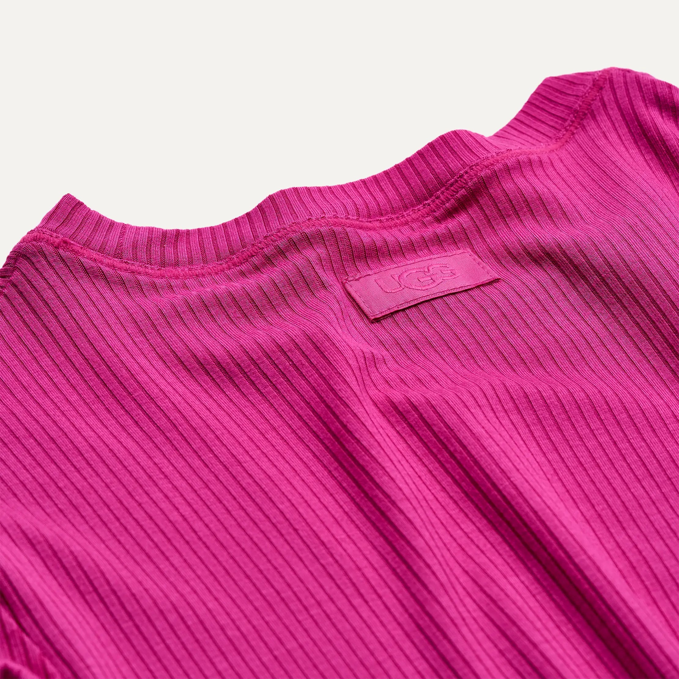 Women's Miriam Baby Tee Rib - CHROMA PINK
