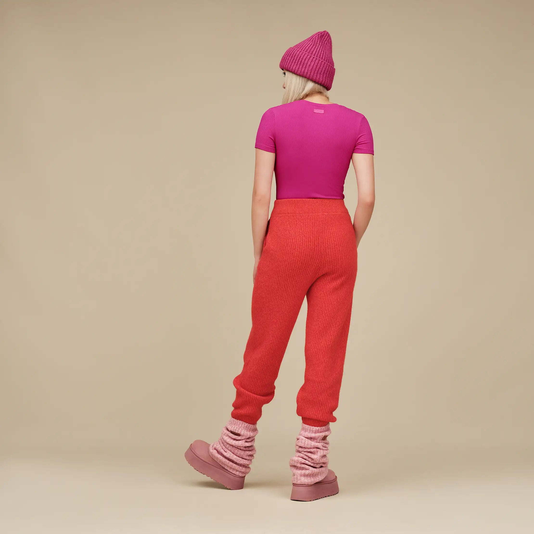 Women's Miriam Baby Tee Rib - CHROMA PINK
