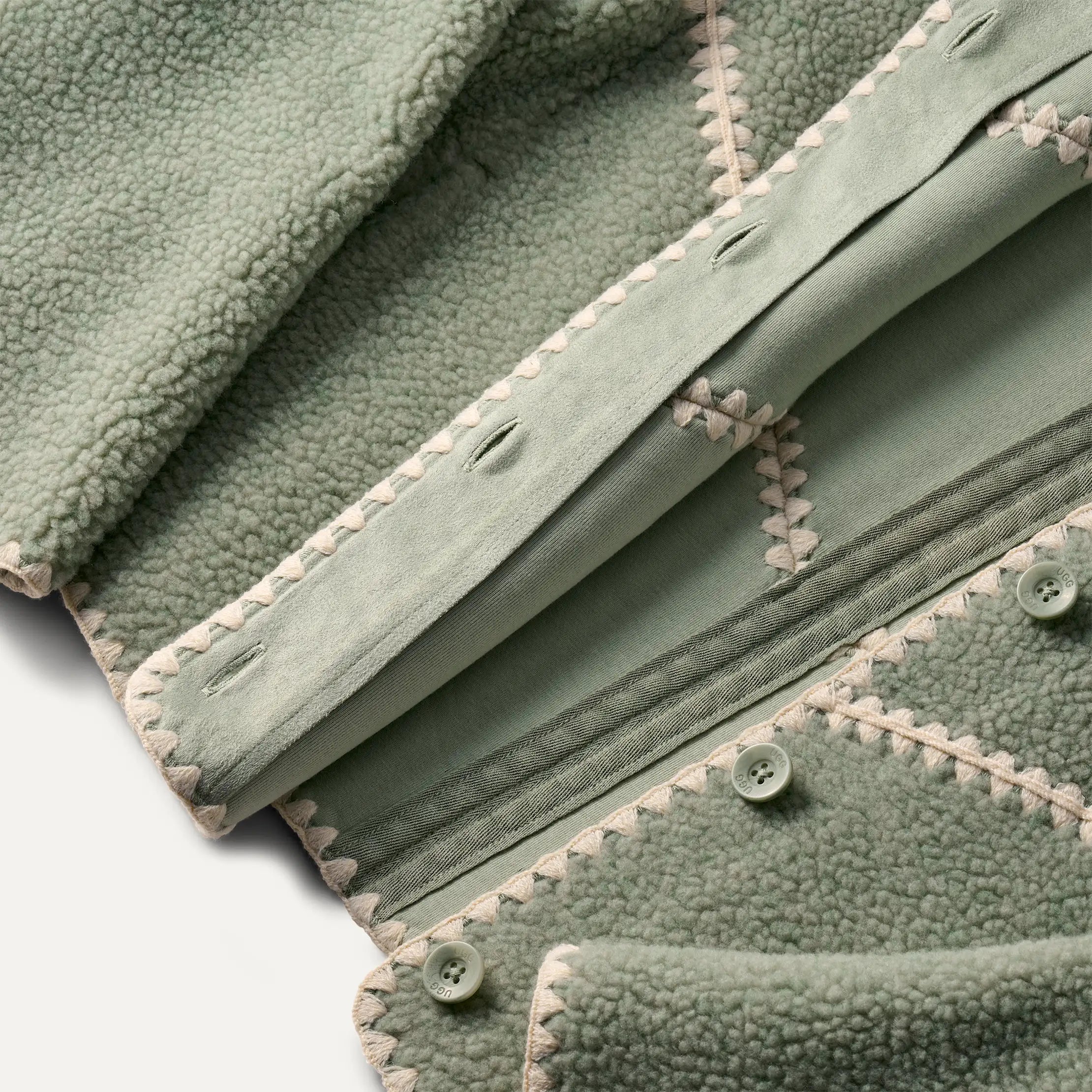 Ellison UGGfluff Shell Jacket - GREEN FOG HEATHER