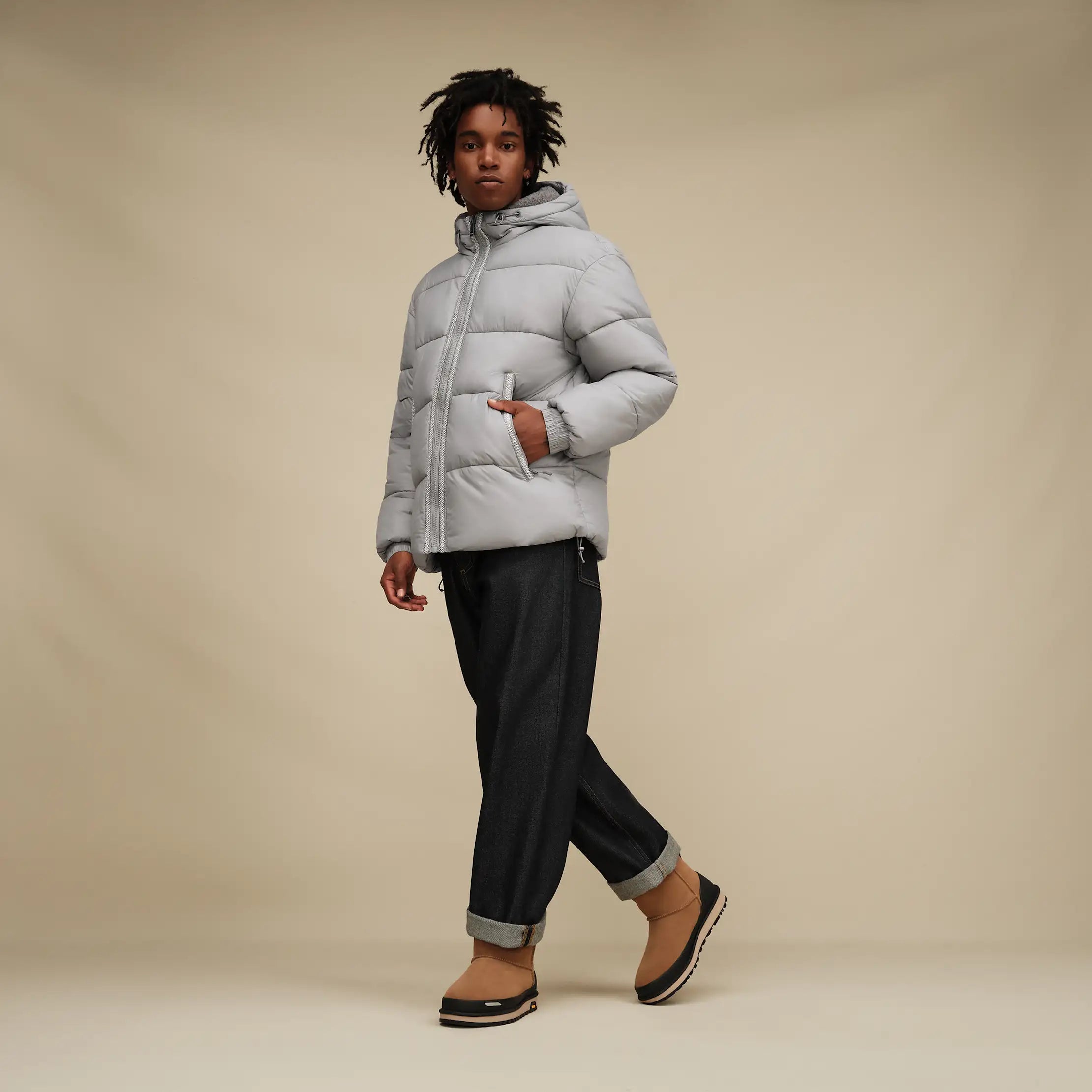 Men's Xayden UGGbraid Puffer Jacket - COBBLE