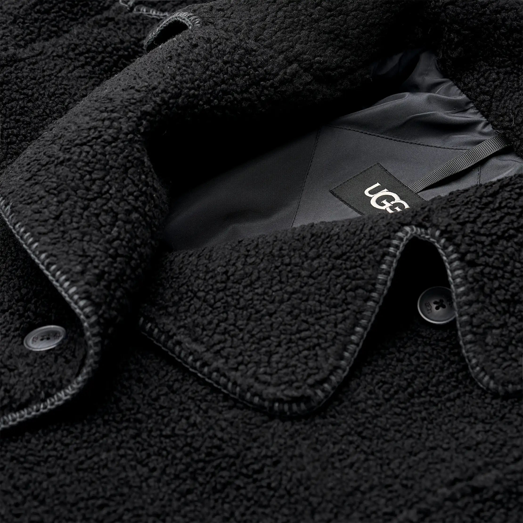 Women's Sema UGGfluff Coat - BLACK