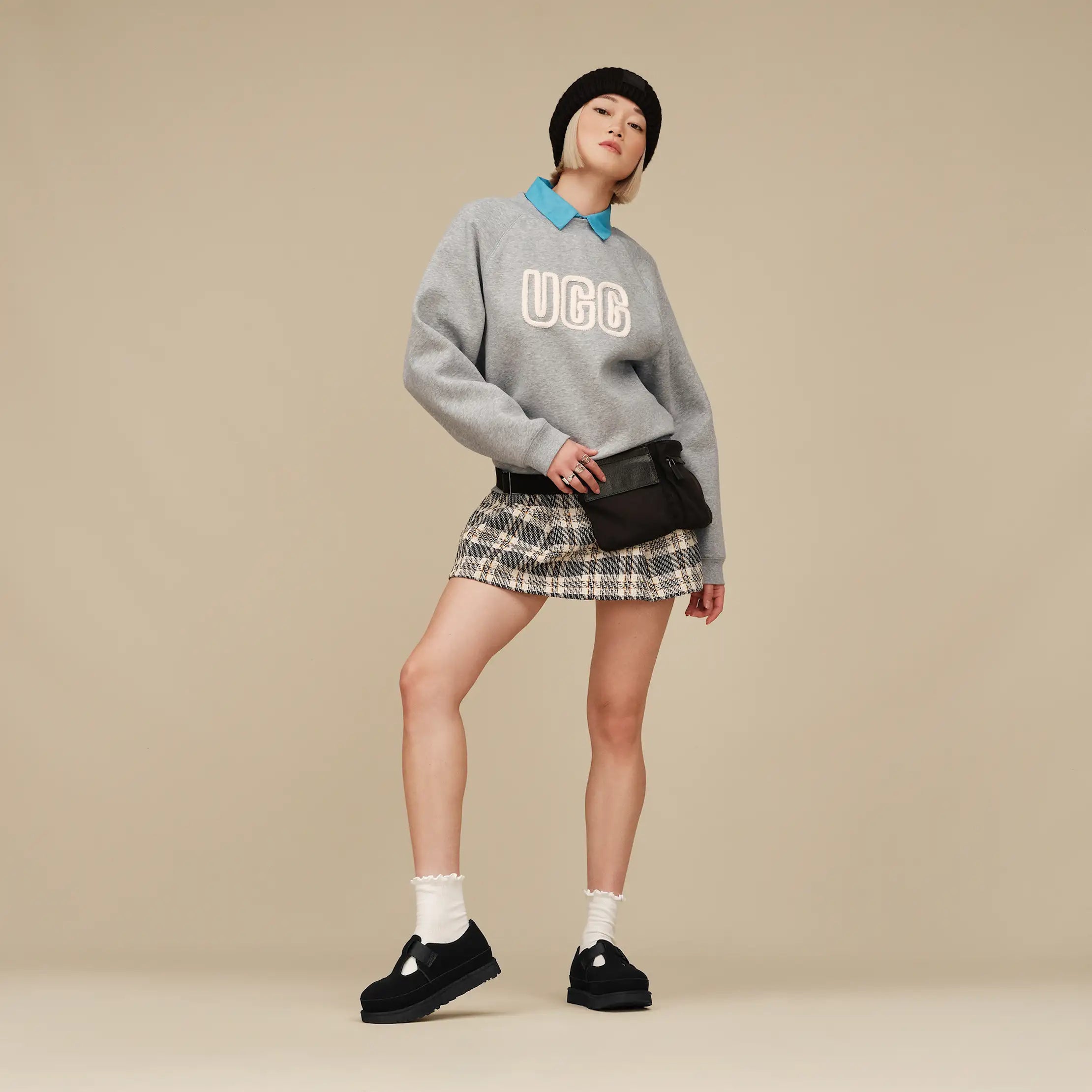 Women's UGG Logo Crewneck - GREY HEATHER