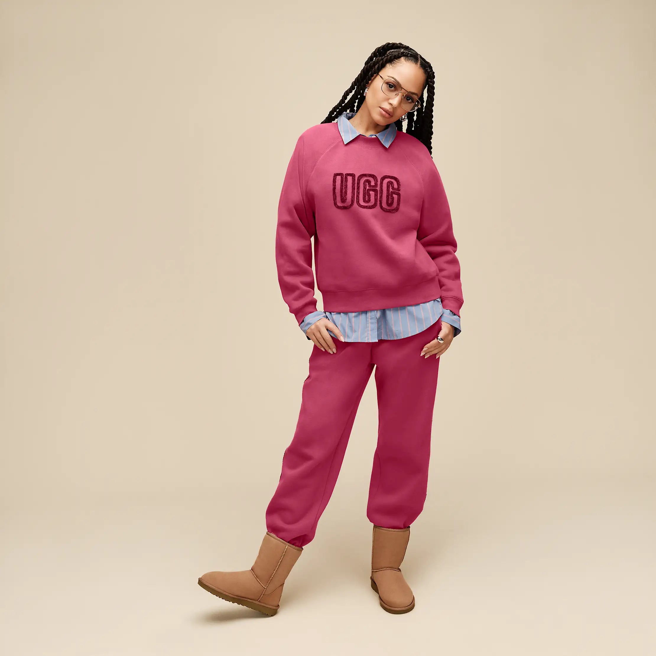 Women's UGG Logo Crewneck - STRAWBERRY