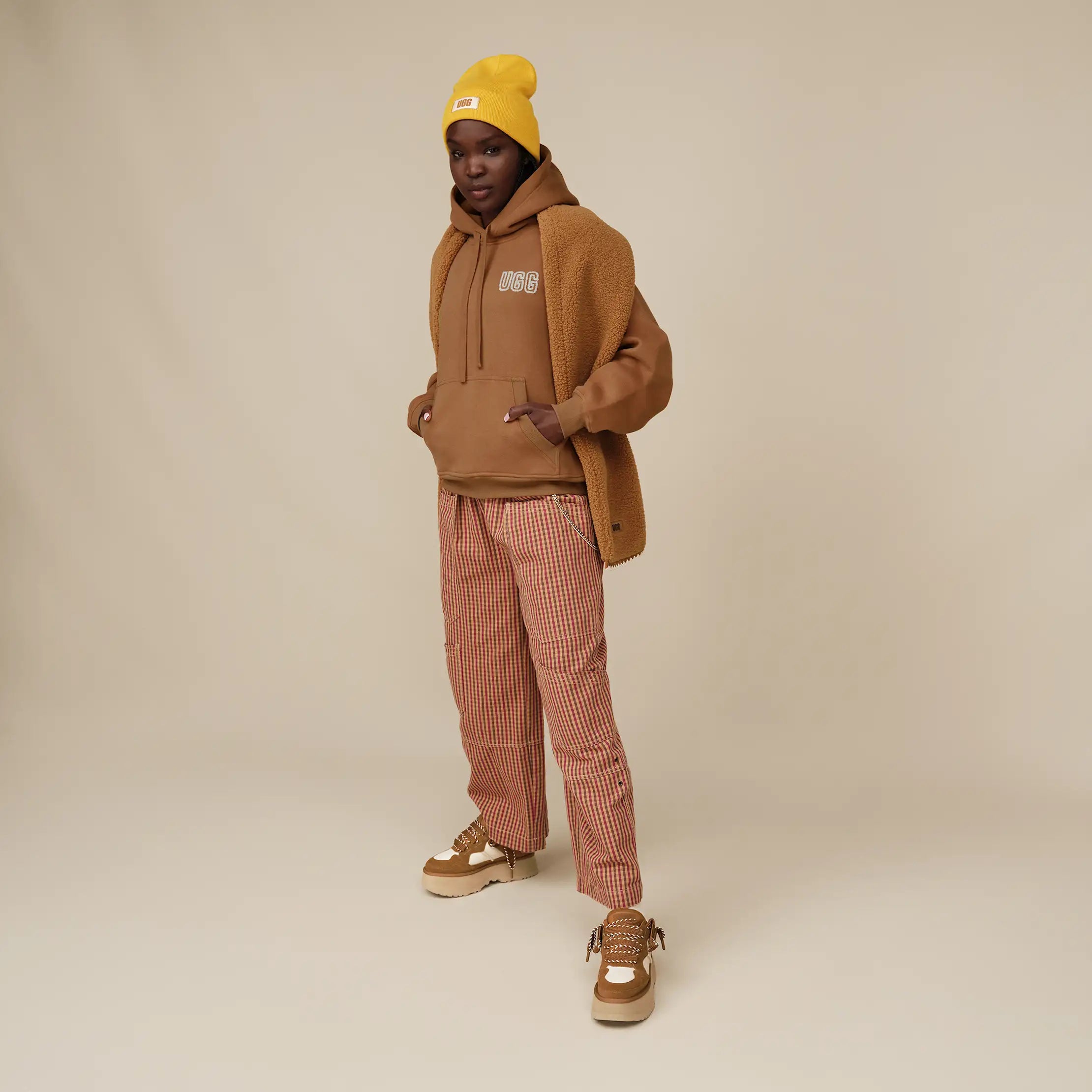 Women's UGG Logo Hoodie - CHESTNUT