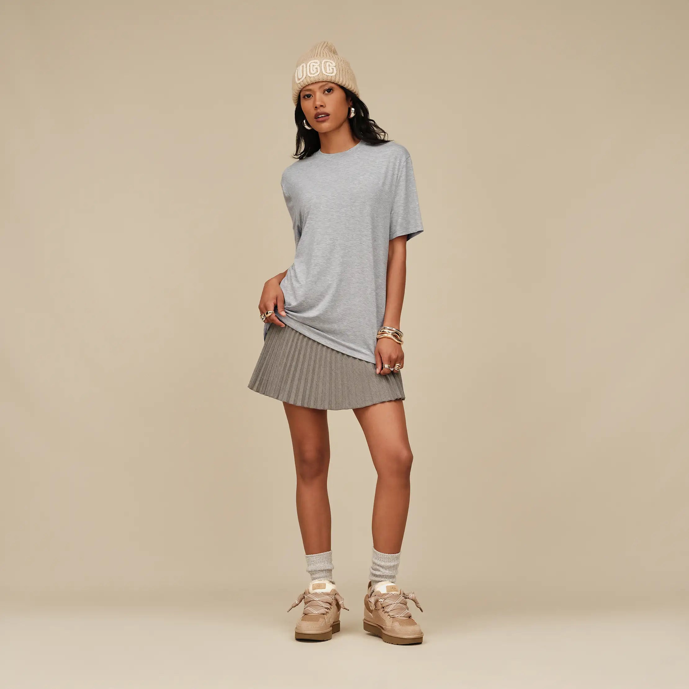 Women's Amarys Relaxed Tee - GREY HEATHER
