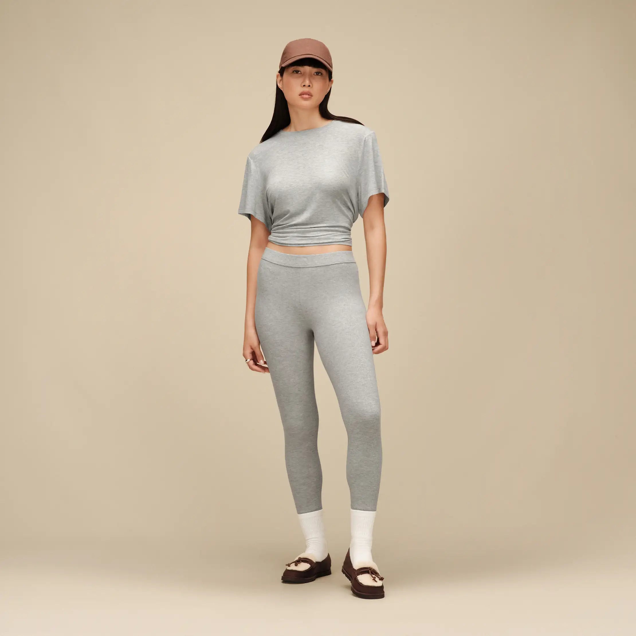 Women's Paloma Legging II Rib - GREY HEATHER