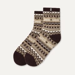 Women's Cressida Cozy Quarter - UGGISLE COFFEE GROUNDS MULTI