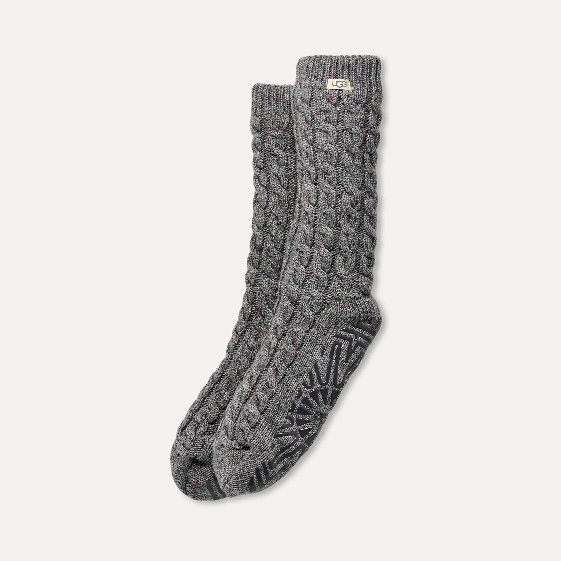 Women's Elowyn Cable Knit Fleece Lined - CHARCOAL HEATHER CONFETTI