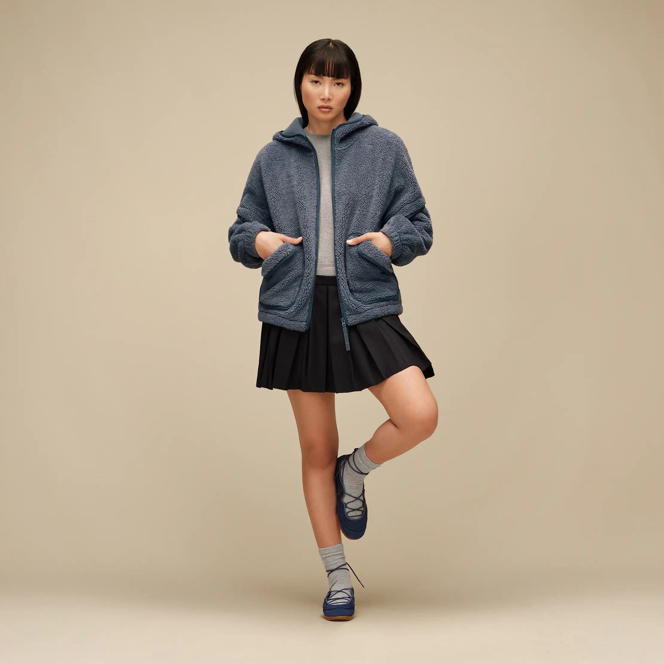 Women's Mariella UGGfluff Zip Hoodie - TAHOE BLUE