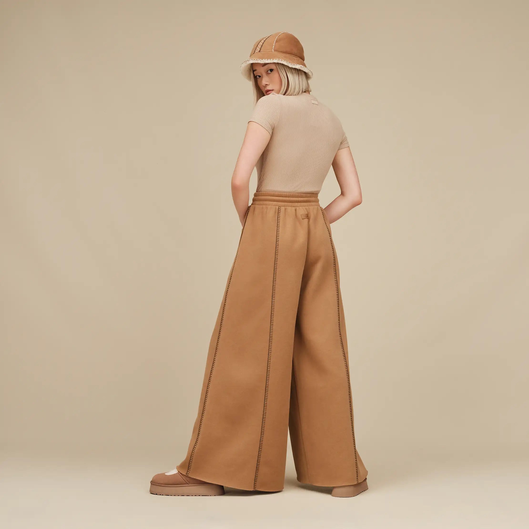 Women's Classic Wide Leg Pant - CHESTNUT