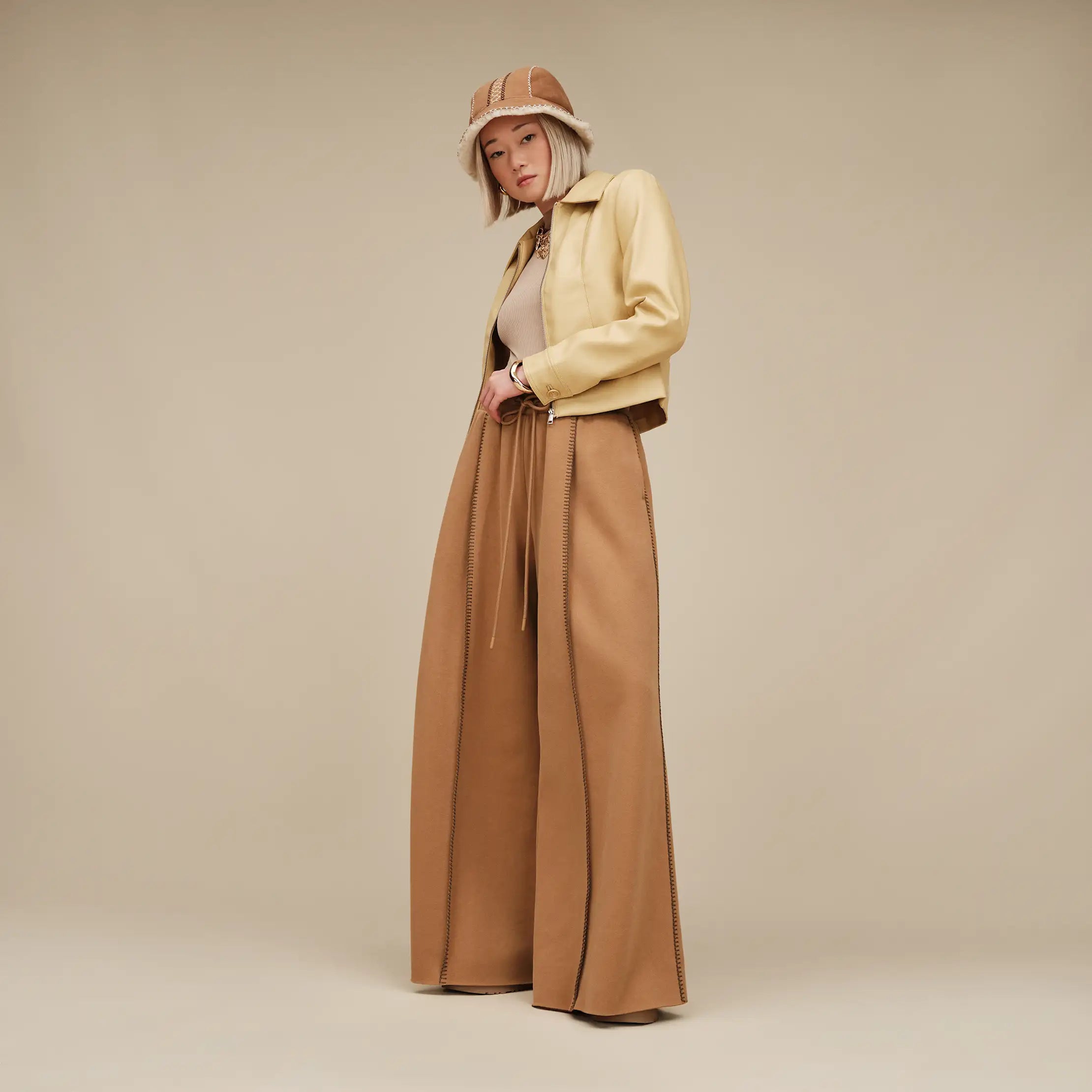 Women's Classic Wide Leg Pant - CHESTNUT